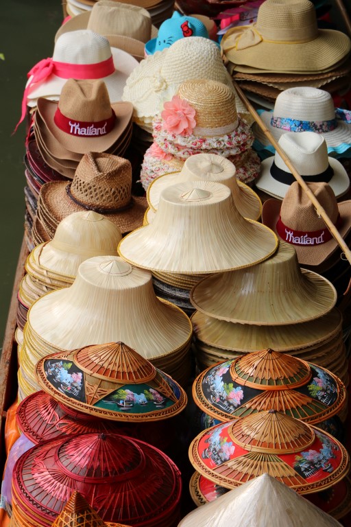 Must be millions of hats for sale in all the Thai markets.  And they are all the same size,  too large for me by at least and inch.  And Thai people are generally of smaller stature so why nothing but large size hats is a mystery